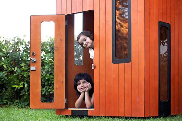 Wooden playhouse for kids Hobikken